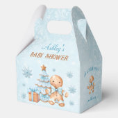 Gingerbread Man Kerst Baby shower Medium Gable Bedankdoosjes (Voorkant)