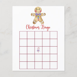 Gingerbread man - Kerst Bingo Game Kaart