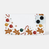 Gingerbread Man Kerst iPhone / iPad case iPhone 15 Case (Achterkant horizontaal)
