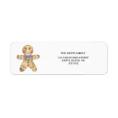 Gingerbread man kerst koekje etiket (Voorkant)