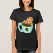 Gingerbread man kerst koffie t-shirt (Voorkant)