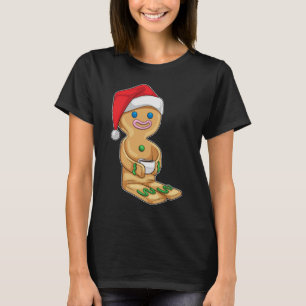Gingerbread man kerst koffie t-shirt