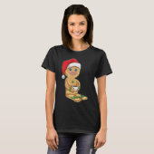 Gingerbread man kerst koffie t-shirt (Voorkant volledig)