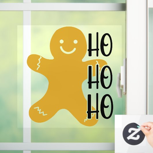 Gingerbread man kerst raam klampen raamsticker (Huis)