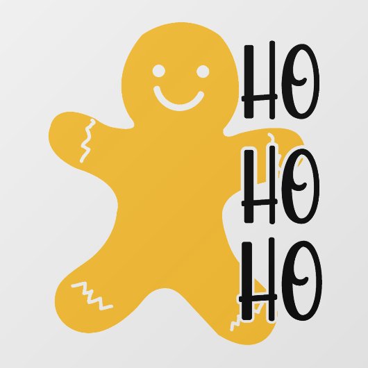 Gingerbread man kerst raam klampen raamsticker (Vel)