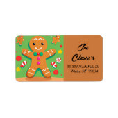 Gingerbread Man Kerst retour adreslabel Etiket (Voorkant)