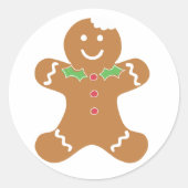 Gingerbread Man Kerst stickers (Voorkant)