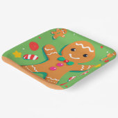 Gingerbread Man Kerst Vakantie Papier Bord (Gebogen)