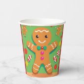 Gingerbread Man Kerst Vakantie Party Paper cup Papieren Bekers (Achterkant)