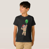 Gingerbread man Kerstballon T-shirt (Voorkant volledig)