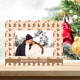 Gingerbread Man, Kerstboom, Harten & Naam 7x5 Gegraveerde Lijstjes