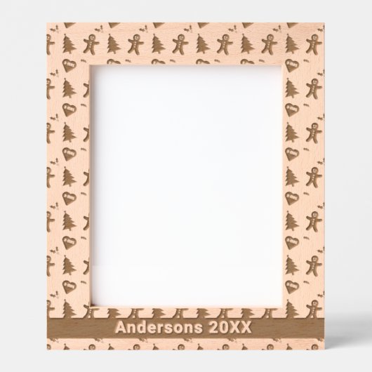 Gingerbread Man, Kerstboom, Harten, Naam 8x10 Gegraveerde Lijstjes (Voorkant)