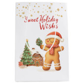 Gingerbread Man Kerstboom Medium Cadeauzakje (Voorkant)