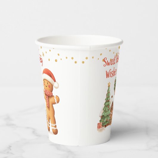 Gingerbread Man Kerstboom Papieren Bekers (Rechts)