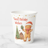 Gingerbread Man Kerstboom Papieren Bekers (Voorkant)