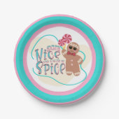 Gingerbread Man Kerstfeest Borden Papieren Bordje (Voorkant)