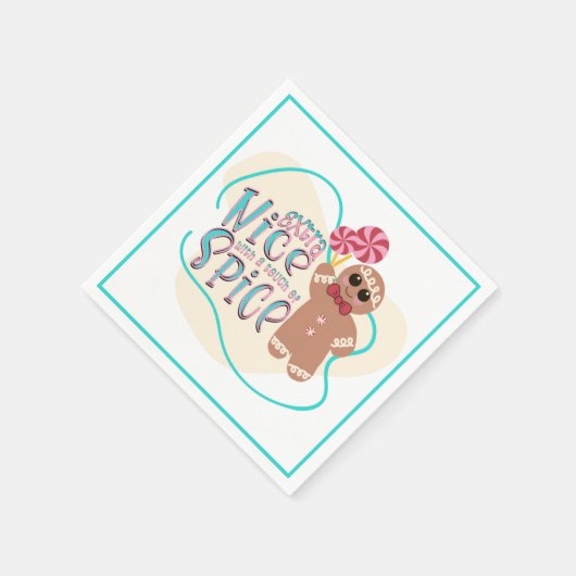 Gingerbread Man Kerstfeest servetten (Hoek)