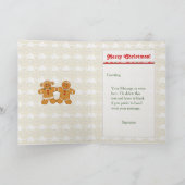 Gingerbread Man Kerstfoto begroeting Feestdagen Kaart (Binnen)