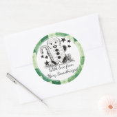 Gingerbread Man Kerstgerechten uit de keuken van Ronde Sticker (Envelop)