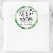 Gingerbread Man Kerstgerechten uit de keuken van Ronde Sticker (Tas)