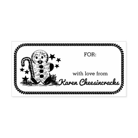 Gingerbread Man Kerstgerechten uit de keuken van Zelfinktende Stempel (Design)