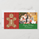 Gingerbread Man Kerstkaarten Feestdagenkaart (Voorkant)