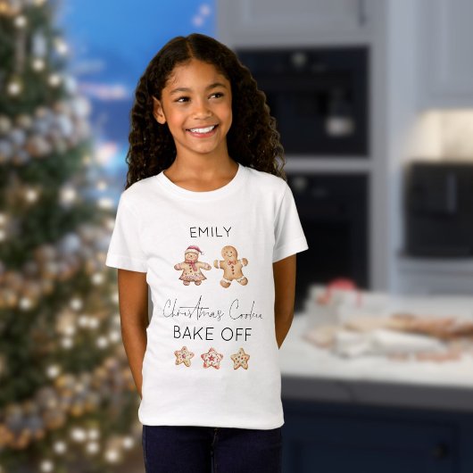 Gingerbread Man Kerstkoekje Bak Off Naam T-shirt