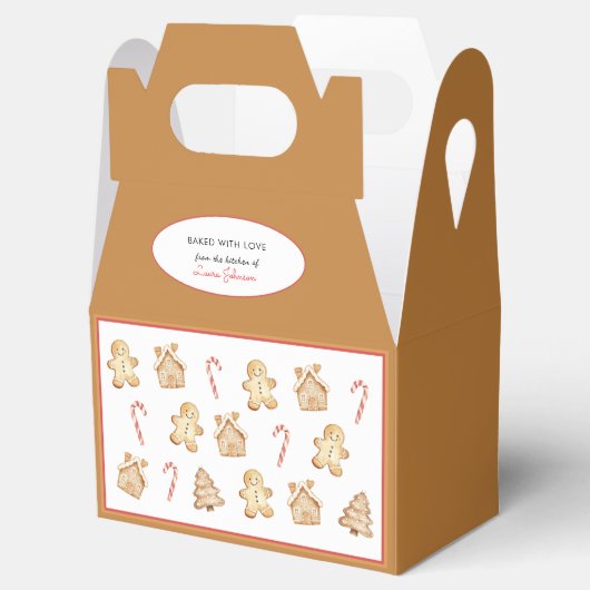 Gingerbread Man Kerstkoekje Bedankdoosjes (Geopend)