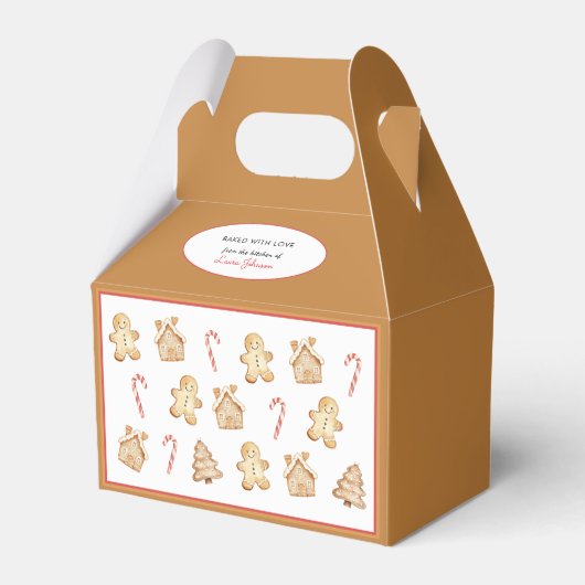 Gingerbread Man Kerstkoekje Bedankdoosjes (Voorkant Zijde)