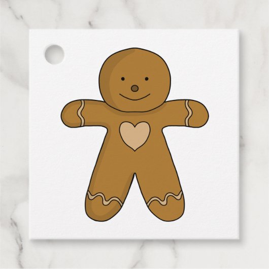 GingerBread Man-kerstkoekje Bedankjes Labels (Voorkant)