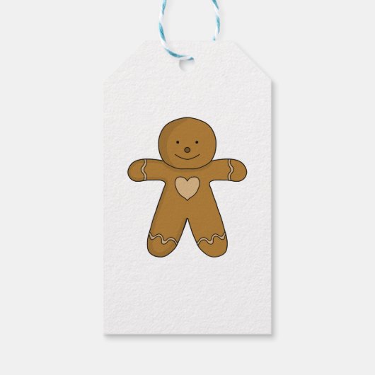 GingerBread Man-kerstkoekje Cadeaulabel (Achterkant)