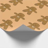 GingerBread Man-kerstkoekje Cadeaupapier (Hoek)