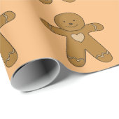 GingerBread Man-kerstkoekje Cadeaupapier (Rol Hoek)