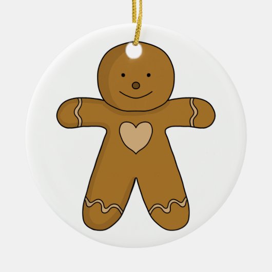 GingerBread Man-kerstkoekje Keramisch Ornament (Voorkant)