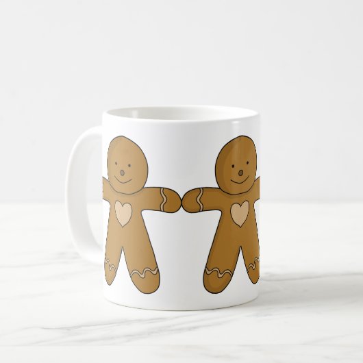 GingerBread Man-kerstkoekje Koffiemok (Voorkant links)