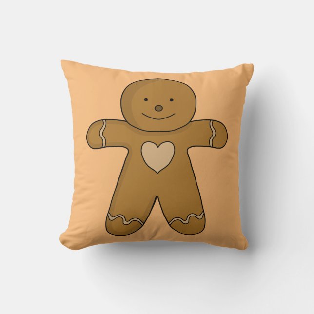 GingerBread Man-kerstkoekje Kussen (Voorkant)
