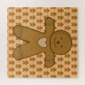 GingerBread Man-kerstkoekje Legpuzzel (Horizontaal)