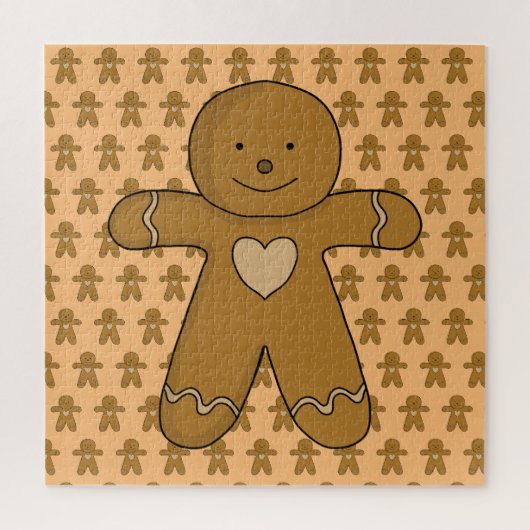 GingerBread Man-kerstkoekje Legpuzzel (Verticaal)