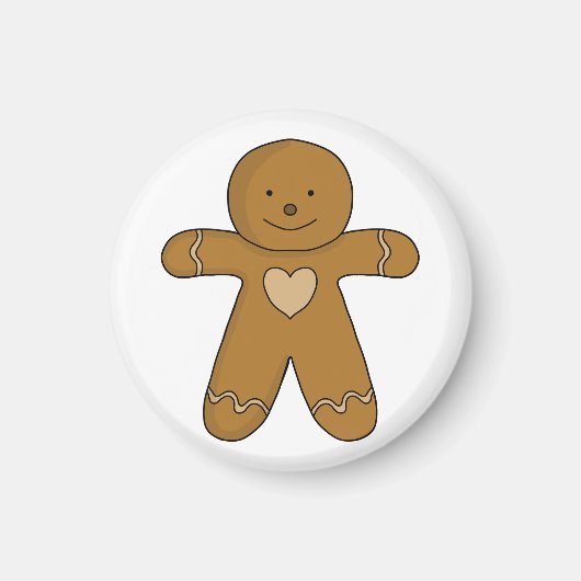 GingerBread Man-kerstkoekje Magneet (Voorkant)