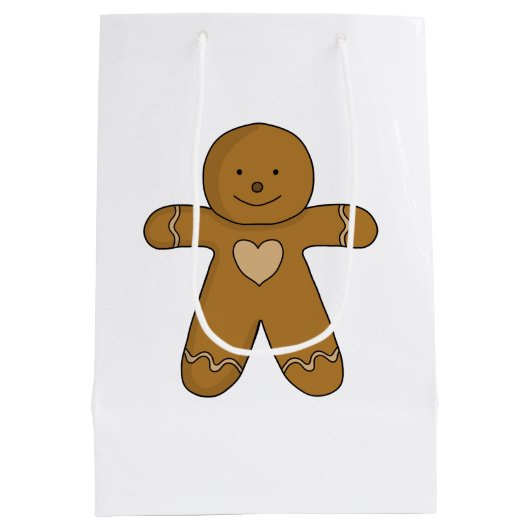 GingerBread Man-kerstkoekje Medium Cadeauzakje (Achterkant)