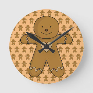 GingerBread Man-kerstkoekje Ronde Klok
