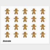 GingerBread Man-kerstkoekje Ronde Sticker (Vel)