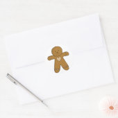 GingerBread Man-kerstkoekje Ronde Sticker (Envelop)