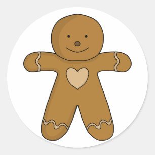 GingerBread Man-kerstkoekje Ronde Sticker