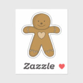 GingerBread Man-kerstkoekje Sticker (Vel)