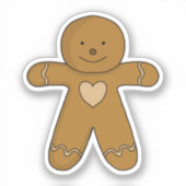 GingerBread Man-kerstkoekje Sticker (Voorkant)