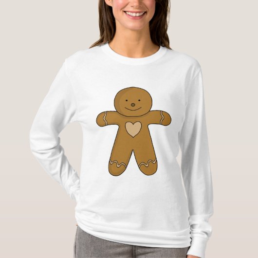 GingerBread Man-kerstkoekje T-shirt (Voorkant)
