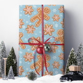 Gingerbread Man Kerstkoekjes Vakantiepatroon Cadeaupapier