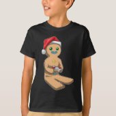 Gingerbread man Kerstmis Gamer T-shirt (Voorkant)