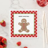 Gingerbread Man Kerstmis Gepersonaliseerde servett Servet (Insitu)